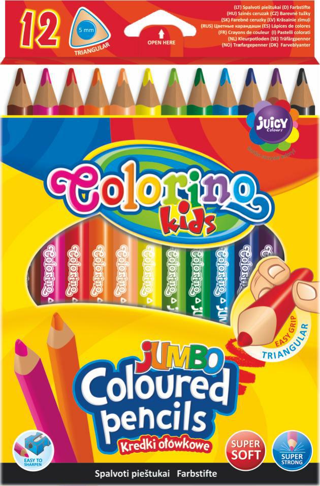 Ceruzky COLORINO/12 3HR farebná súprava JUMBO